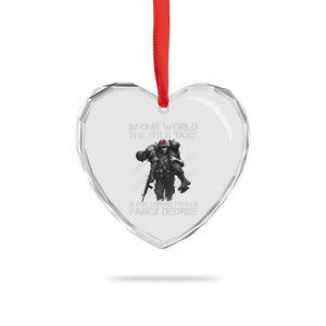 Combat Medic Heart Crystal Glass Ornament In Our World The Title Doc Is Not Earned Form A Fancy Degree TS11 Print Your Wear