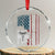 Combat Medic Soldier Crystal Glass Ornament Medical Military American Flag TS11 Transparent Glass 3'' Circle Print Your Wear