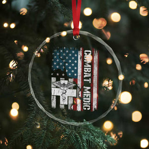 Combat Medic Soldier Crystal Glass Ornament Medical Military American Flag TS11 Print Your Wear
