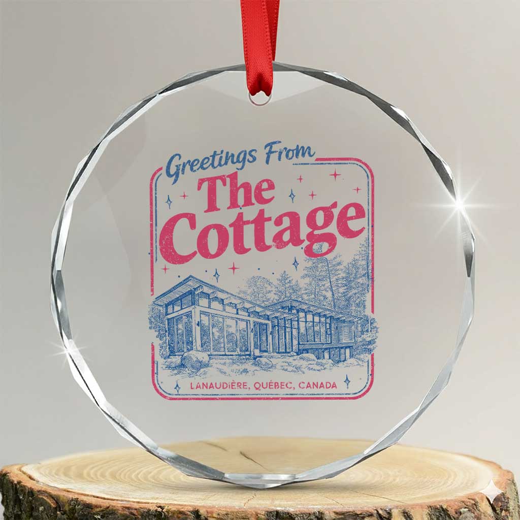Coming To The Cottage Crystal Glass Ornament LGBT Romance Hockey Fan TS10 Transparent Glass 3'' Circle Print Your Wear
