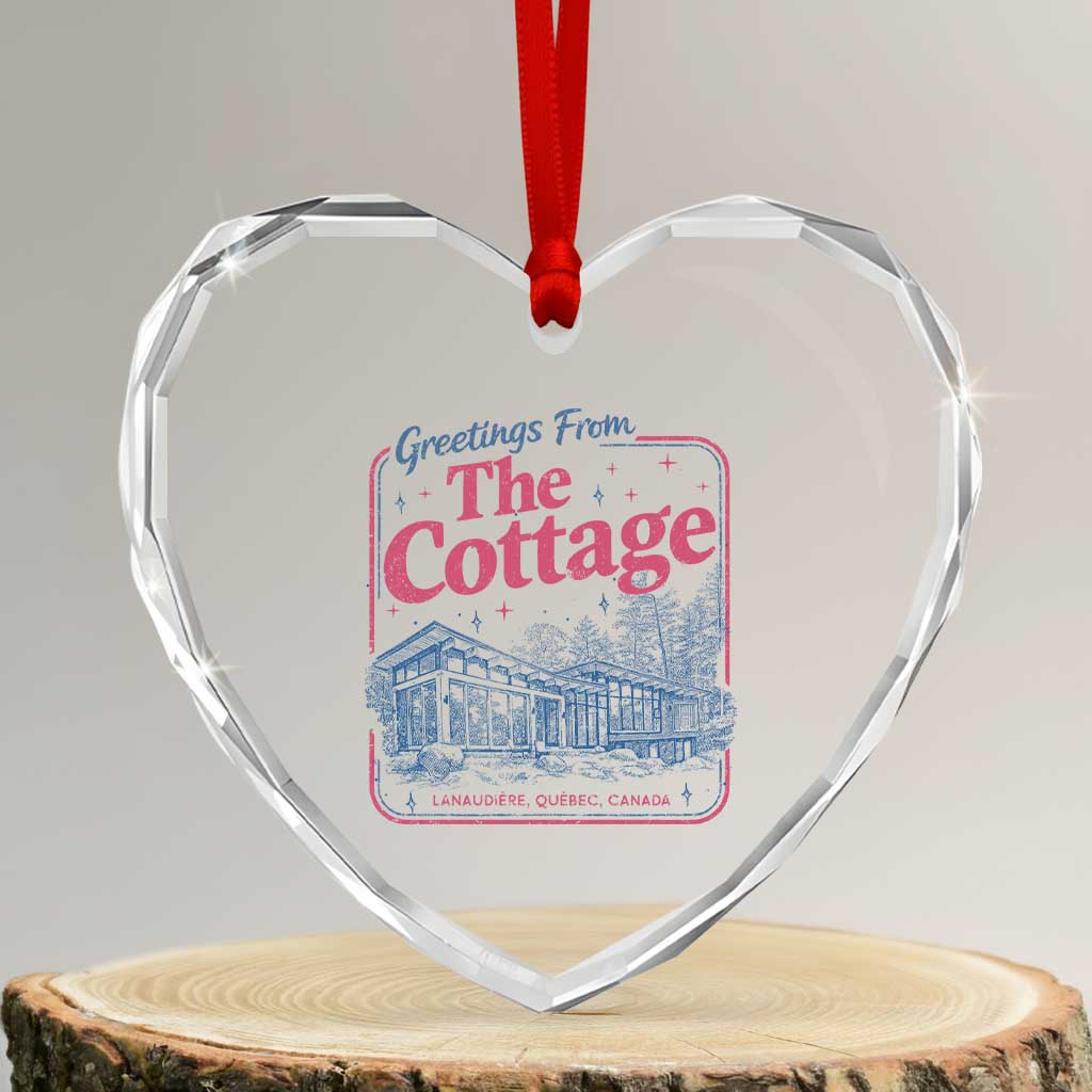 Coming To The Cottage Heart Crystal Glass Ornament LGBT Romance Hockey Fan TS10 Transparent Glass 3'' Heart Print Your Wear