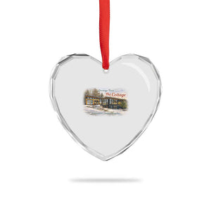 Coming To The Cottage Heart Crystal Glass Ornament Retro LGBT Romance Hockey Fan TS10 Print Your Wear