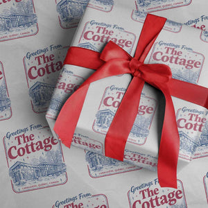 Coming To The Cottage Wrapping Paper Roll LGBT Romance Hockey Fan TS10 White Print Your Wear