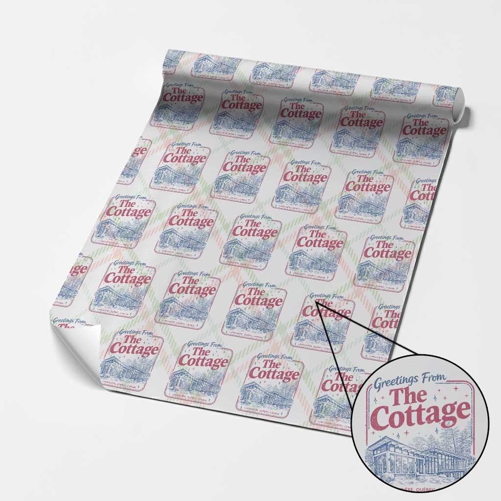 Coming To The Cottage Wrapping Paper Roll LGBT Romance Hockey Fan TS10 Christmas Plaid Print Your Wear