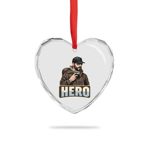 Community Hero Alex Pretti Heart Crystal Glass Ornament Minneapolis Support Gift TS12 Print Your Wear