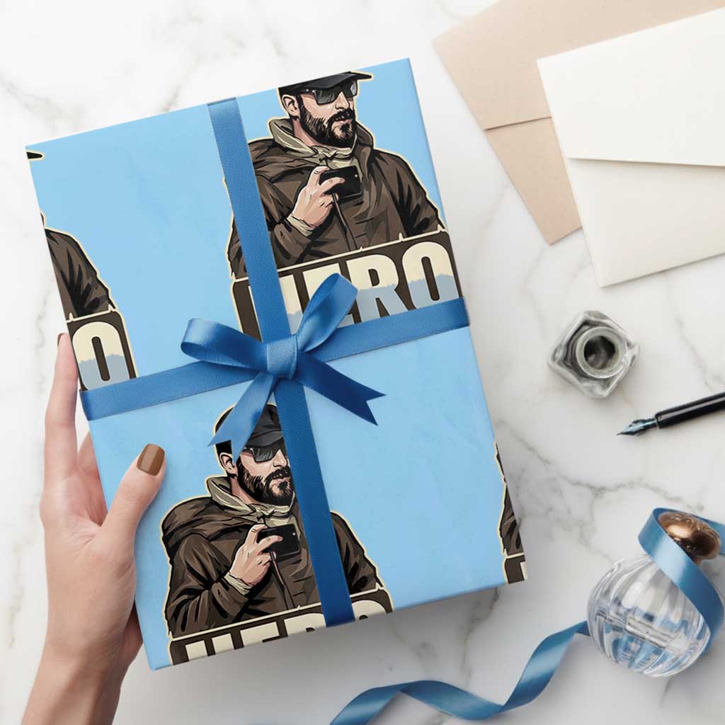 Community Hero Alex Pretti Wrapping Paper Roll Minneapolis Support Gift TS12 Light Blue Print Your Wear