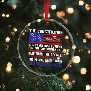 Constitution Liberty American Patriotic Crystal Glass Ornament We The People US Flag TS02 Print Your Wear