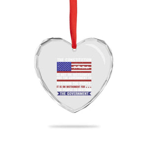 Constitution Liberty American Patriotic Heart Crystal Glass Ornament We The People US Flag TS02 Print Your Wear