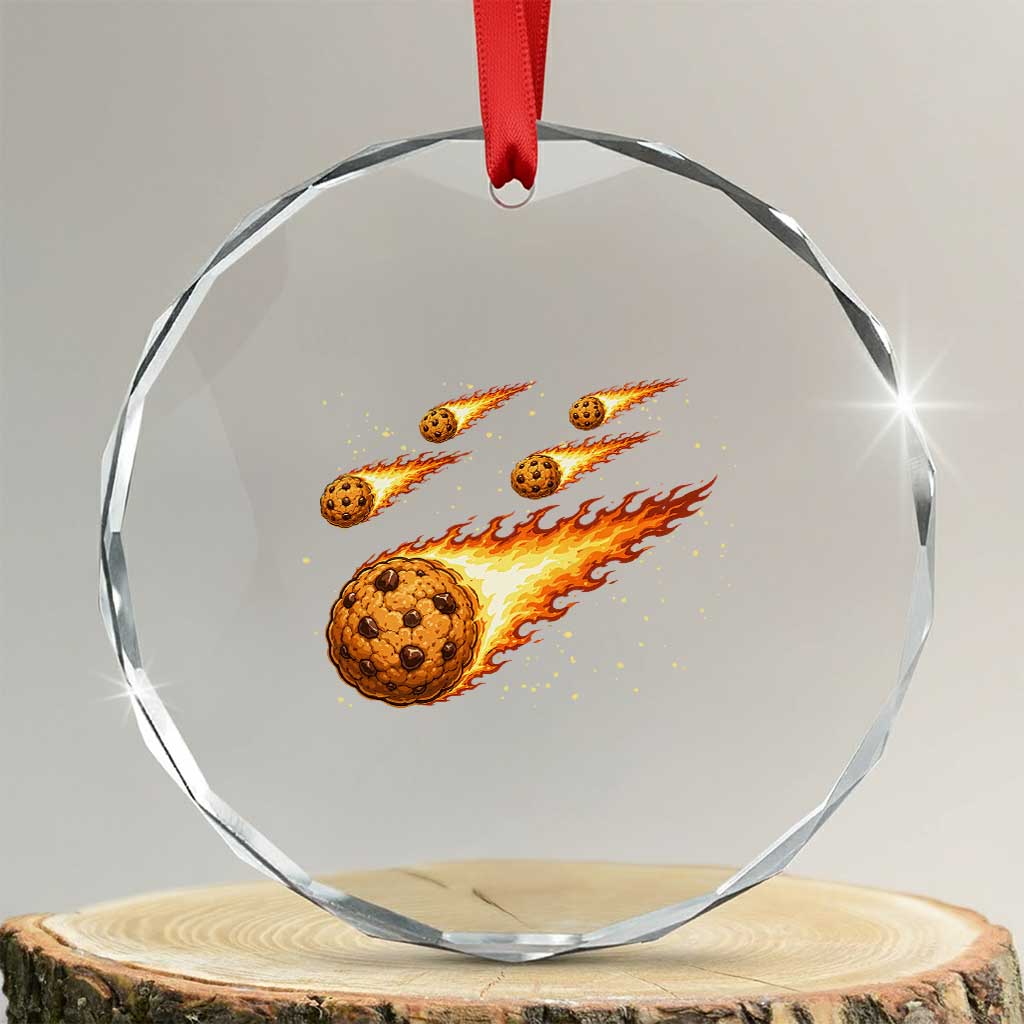 Cookie Meteor Shower Crystal Glass Ornament Funny Space Dessert TS12 Transparent Glass 3'' Circle Print Your Wear