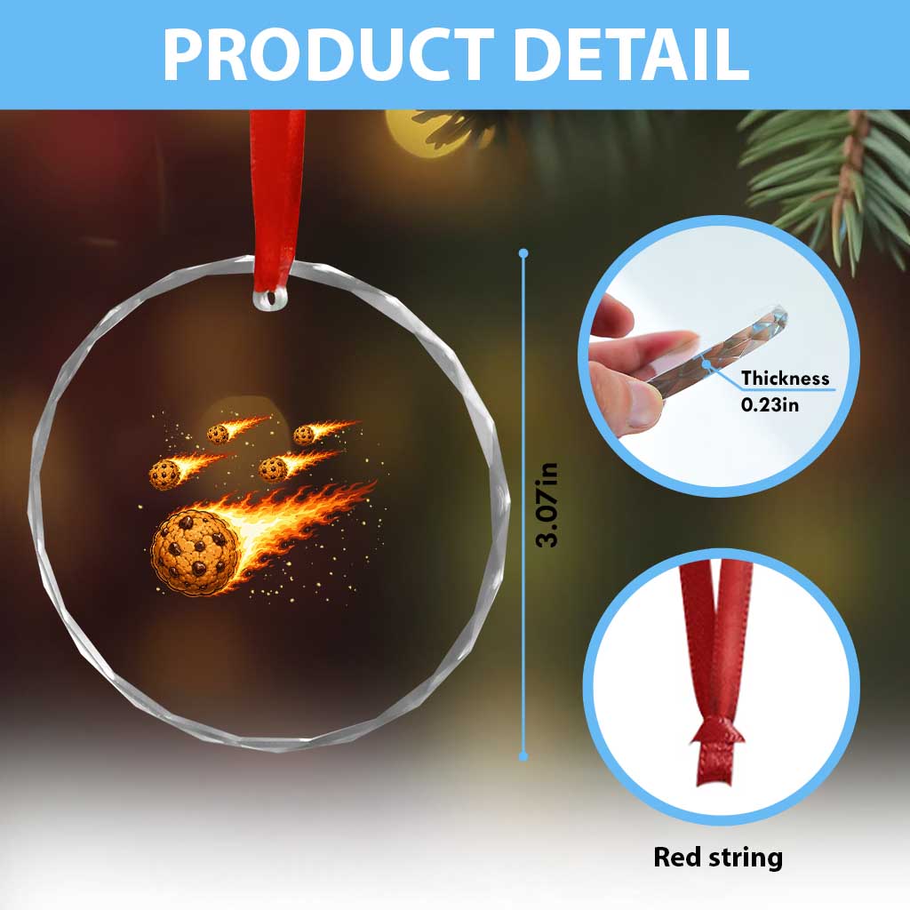 Cookie Meteor Shower Crystal Glass Ornament Funny Space Dessert