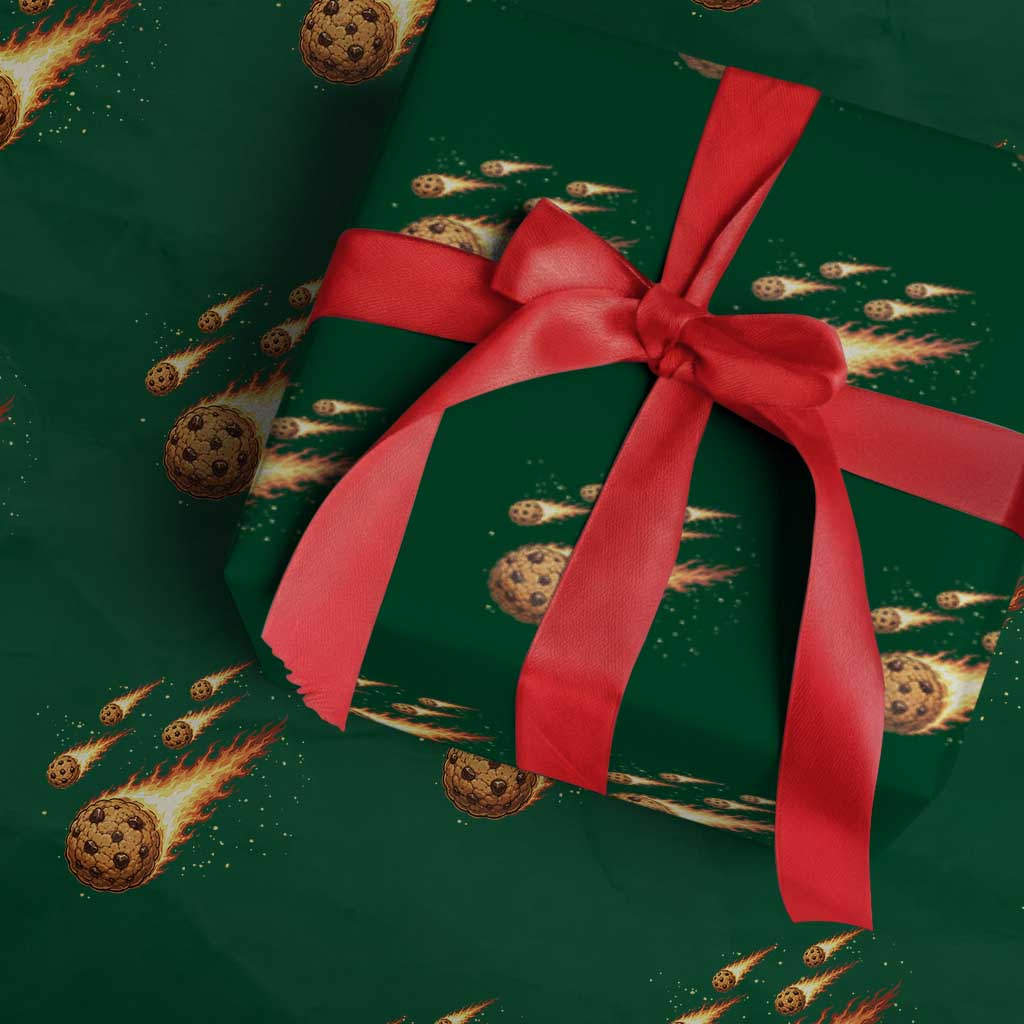 Cookie Meteor Shower Wrapping Paper Roll Funny Space Dessert