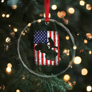 Cool ATV American Flag Crystal Glass Ornament Retro Quad 4 Wheeler ATV Riding Quadrider Off Road TS10 Print Your Wear