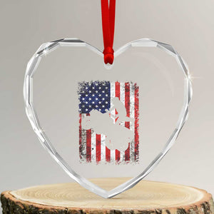 Cool ATV American Flag Heart Crystal Glass Ornament Retro Quad 4 Wheeler ATV Riding Quadrider Off Road TS10 Transparent Glass 3'' Heart Print Your Wear
