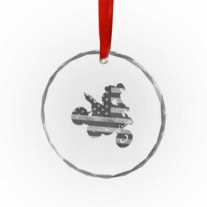 Cool ATV Crystal Glass Ornament Quad 4 Wheeler ATV Riding American Flag TS10 Print Your Wear