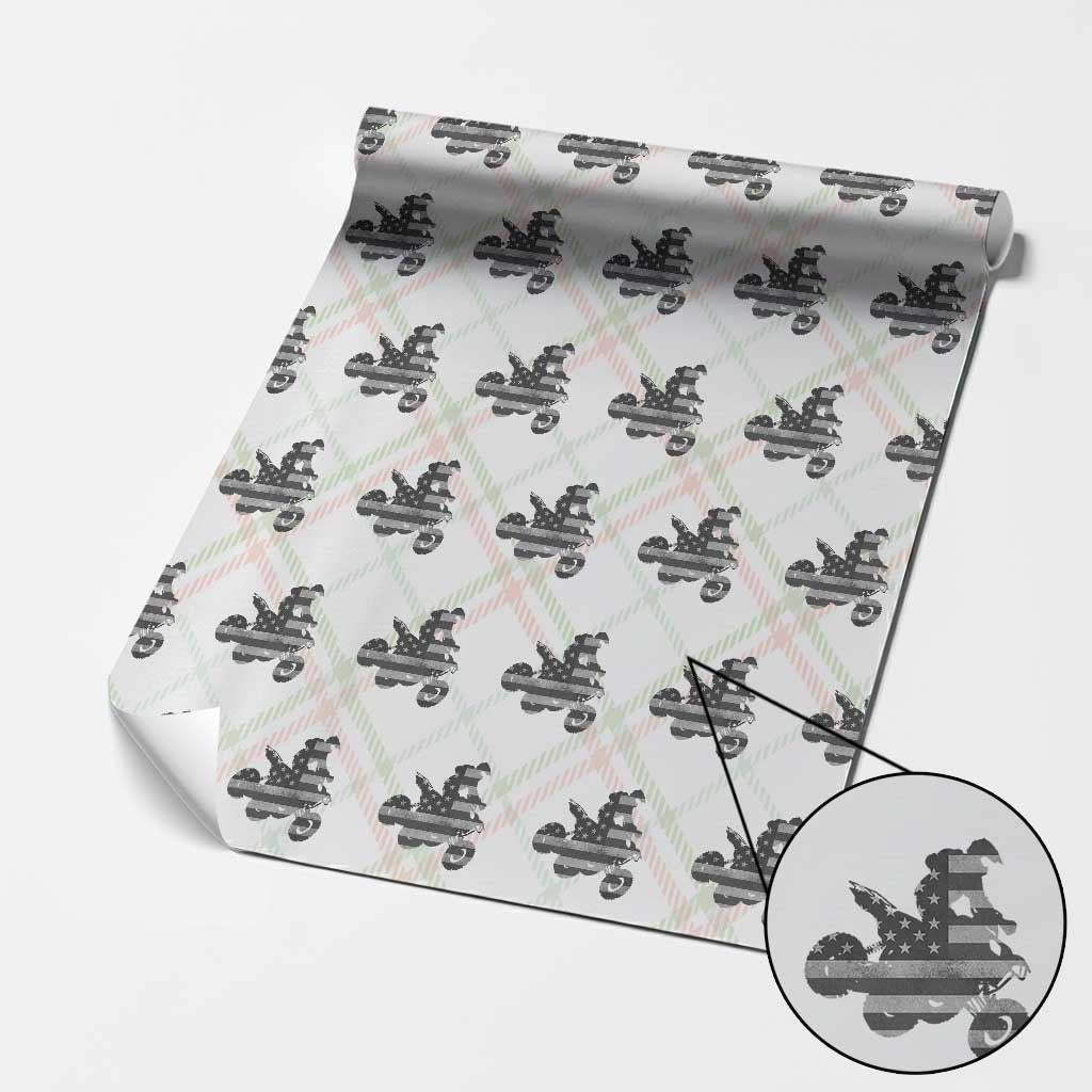 Cool ATV Wrapping Paper Roll Quad 4 Wheeler ATV Riding American Flag TS10 Christmas Plaid Print Your Wear