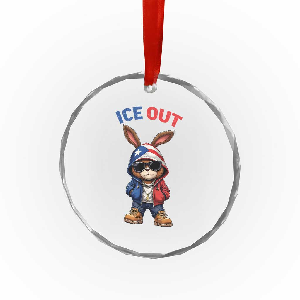 Cool Bunny Ice Out Crystal Glass Ornament Puerto Rican Flag Hoodie Outfit Vibes Boricua TS10 Print Your Wear