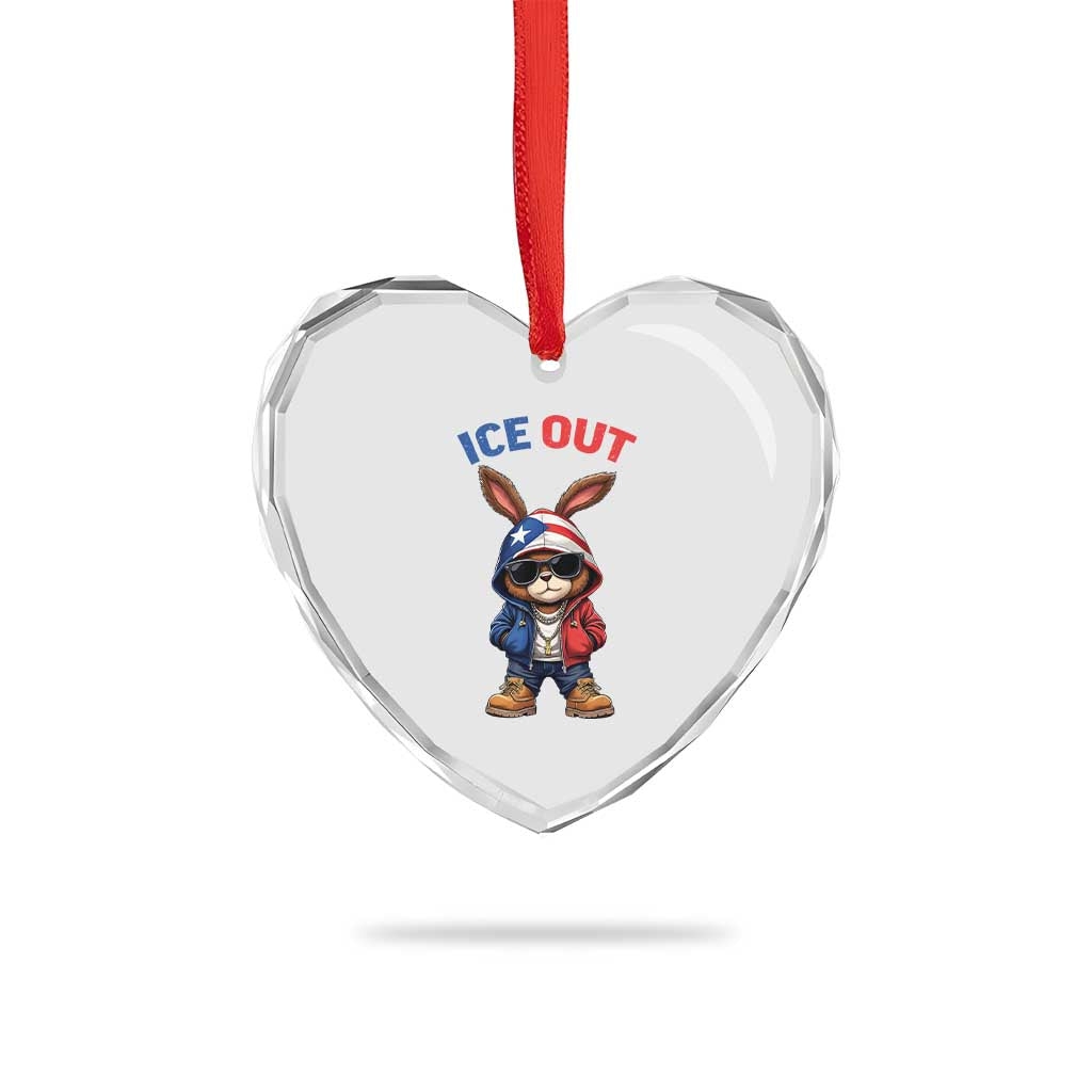 Cool Bunny Ice Out Heart Crystal Glass Ornament Puerto Rican Flag Hoodie Outfit Vibes Boricua TS10 Print Your Wear