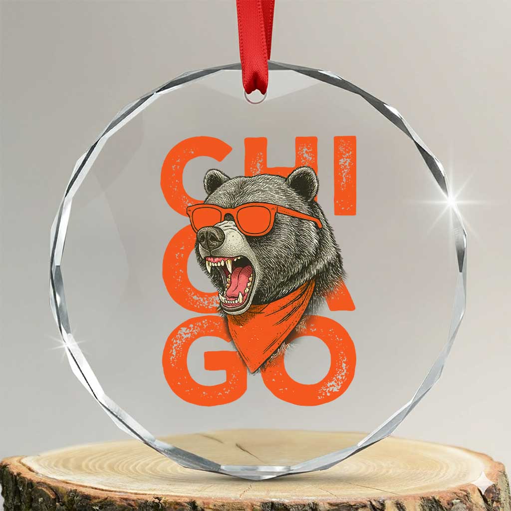 Cool Chicago Pride Br Graphic Crystal Glass Ornament TS02 Transparent Glass 3'' Circle Print Your Wear