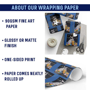 Cool Easter Bunny Drinking Iced Coffee Graphic Wrapping Paper Roll Funny Sunglasses Rabbit Spring Aesthetic TS02 Print Your Wear