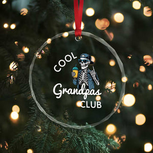 Cool Grandpas Club Crystal Glass Ornament Fathers Day Best Grandpa Skeleton TS10 Print Your Wear
