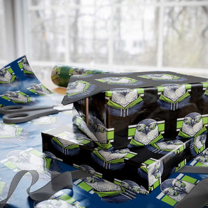 Cool Hawk Wearing Hoodie Graphic Wrapping Paper Roll Game Day Swagger TS02 Black Print Your Wear