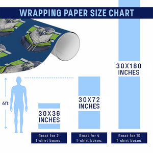 Cool Hawk Wearing Hoodie Graphic Wrapping Paper Roll Game Day Swagger TS02 Print Your Wear