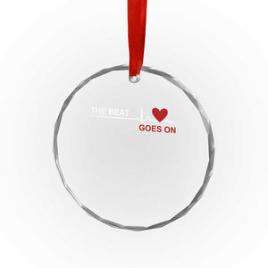 Cool Heart Surgery Survivor Crystal Glass Ornament Heart Attack Surgery The Beat Goes On Rehab Recover