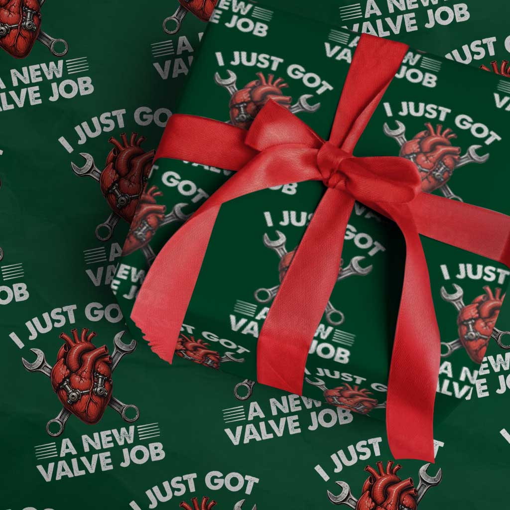 Cool Heart Surgery Survivor Wrapping Paper Roll Funny Valve Job Coronary Bypass Artery Open Heart Surgery