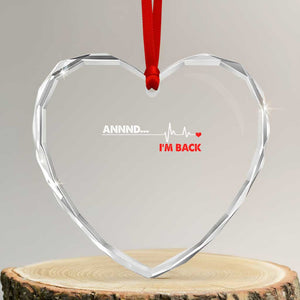 Cool Heart Surgery Survivor Heart Crystal Glass Ornament Coronary Bypass Artery Open Heart Diseases Surgery Heartbeat TS10 Transparent Glass 3'' Heart Print Your Wear