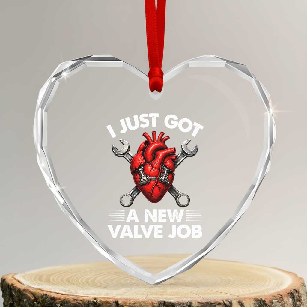 Cool Heart Surgery Survivor Heart Crystal Glass Ornament Funny Valve Job Coronary Bypass Artery Open Heart Surgery TS10 Transparent Glass 3'' Heart Print Your Wear