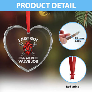 Cool Heart Surgery Survivor Heart Crystal Glass Ornament Funny Valve Job Coronary Bypass Artery Open Heart Surgery