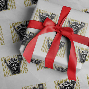 Cool Kindergarten Raccoon Back to School Wrapping Paper Roll First Day of School Funny Kids Gift