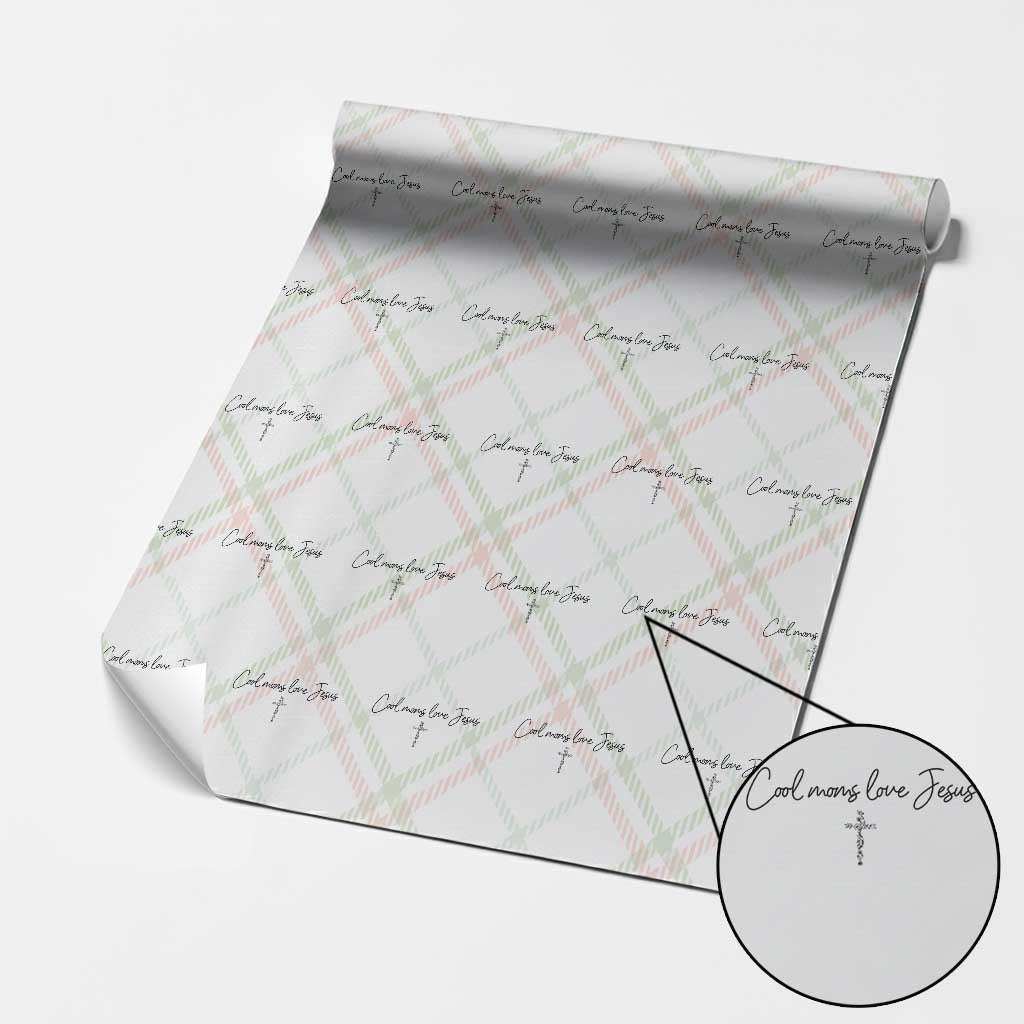 Cool Moms Love Jesus Wrapping Paper Roll Christian Mom Floral Mama Mothers Day TS10 Christmas Plaid Print Your Wear