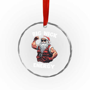 Cool Santa Claus Crystal Glass Ornament Big Nick Energy TS02 Print Your Wear