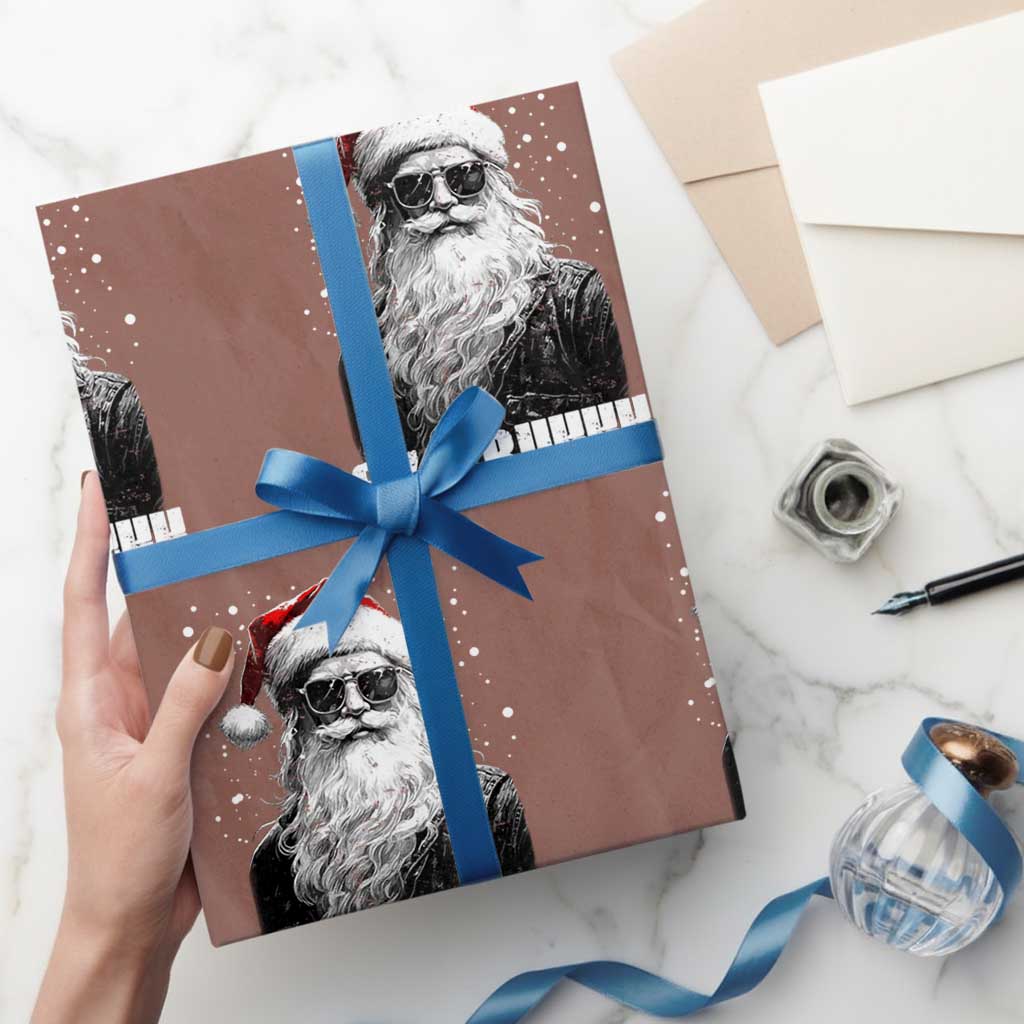 Cool Santa Claus Six Seven 67 Meme Wrapping Paper Roll Funny 6 7 Gen Alpha Slang Viral Meme TS10 Mocha Print Your Wear