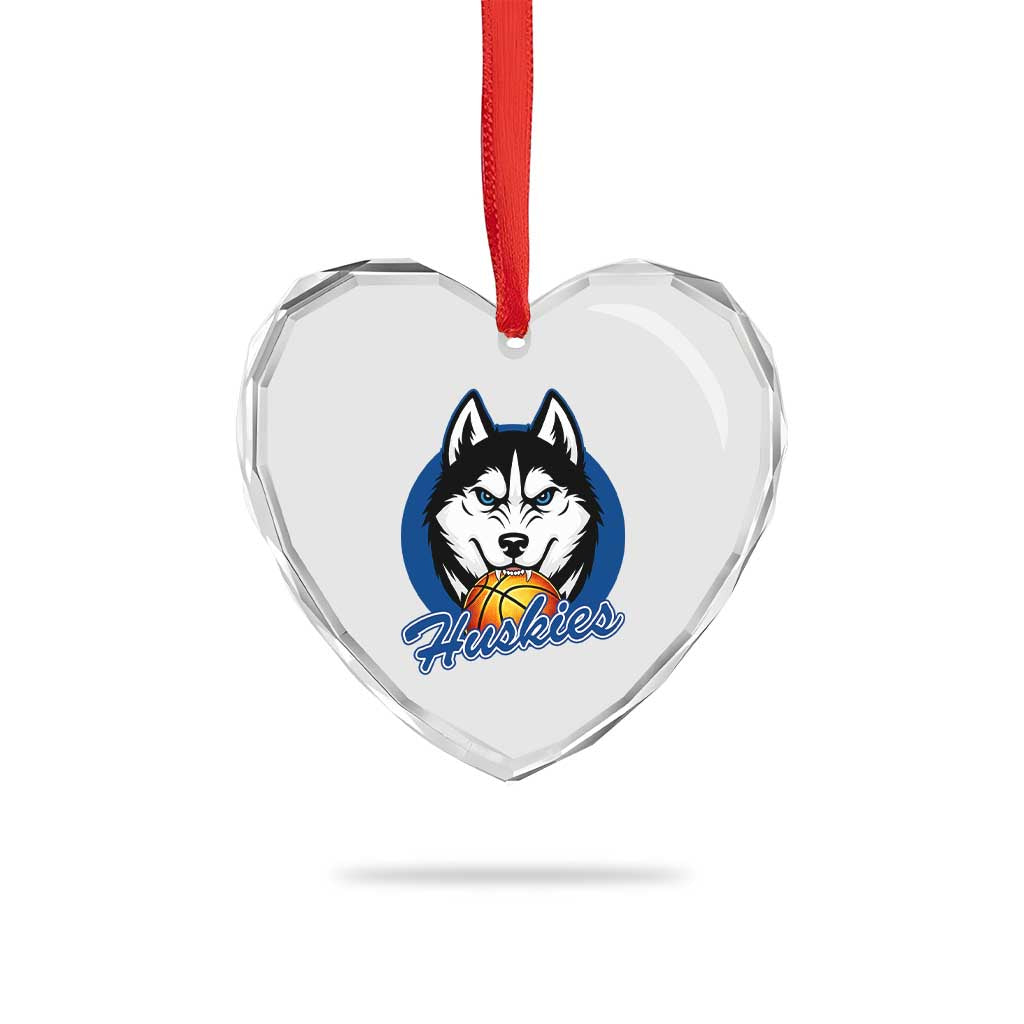 Cool Siberian Husky Basketball Heart Crystal Glass Ornament Gift For Dog Lovers TS12 Print Your Wear