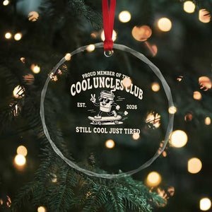 Cool Uncles Club Crystal Glass Ornament Retro Skater Uncle Still Cool Just Tired TS10 Print Your Wear