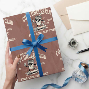Cool Uncles Club Wrapping Paper Roll Retro Skater Uncle Still Cool Just Tired