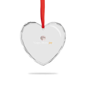 Copy Moon Joy Space Minimalist Heart Crystal Glass Ornament 2026 Lunar Mission Success TS02 Print Your Wear