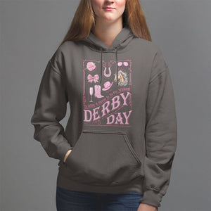 Coquette Bow Girly Derby Day Horse Racing Hoodie TS09 Dark Chocolate Print Your Wear