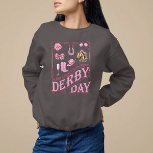 Coquette Bow Girly Derby Day Horse Racing Sweatshirt TS09 Dark Chocolate Print Your Wear