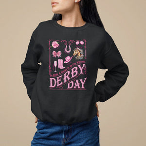 Coquette Bow Girly Derby Day Horse Racing Sweatshirt TS09 Black Print Your Wear