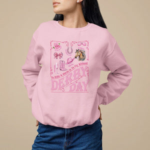 Coquette Bow Girly Derby Day Horse Racing Sweatshirt TS09 Light Pink Print Your Wear