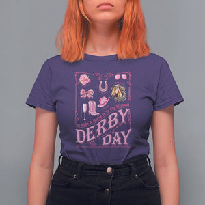 Coquette Bow Girly Derby Day Horse Racing T Shirt For Women TS09 Purple Print Your Wear