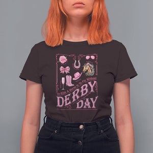 Coquette Bow Girly Derby Day Horse Racing T Shirt For Women TS09 Dark Chocolate Print Your Wear