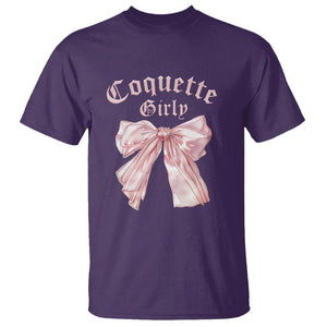 Coquette Girly T Shirt Pink Bow TS02 Purple Printyourwear
