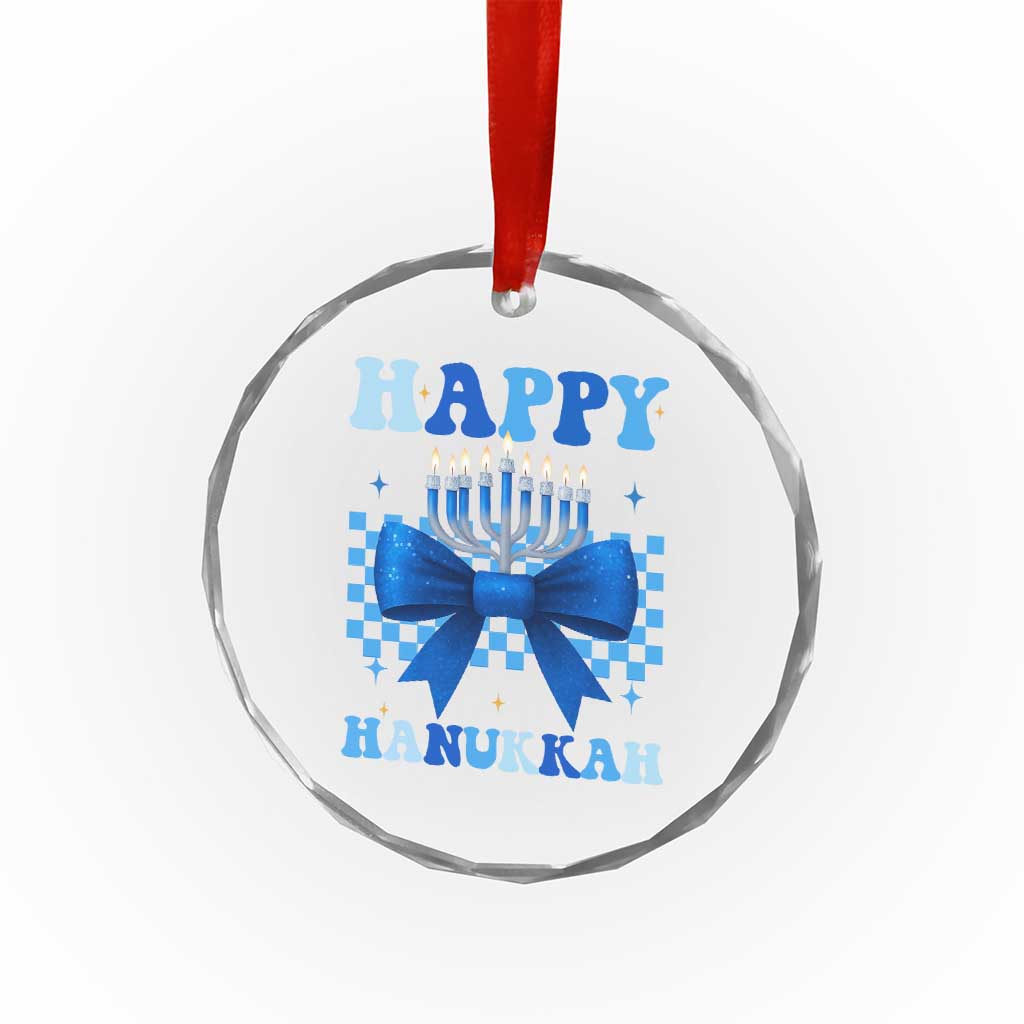 Coquette Hanukkah Crystal Glass Ornament Jewish Menorah Bow Girls TS10 Print Your Wear