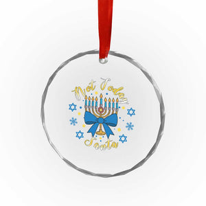 Coquette Hanukkah Menorah Bow Crystal Glass Ornament Not Today Santa Jewish Holiday Gift TS12 Print Your Wear