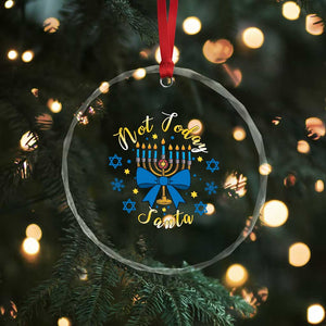 Coquette Hanukkah Menorah Bow Crystal Glass Ornament Not Today Santa Jewish Holiday Gift TS12 Print Your Wear