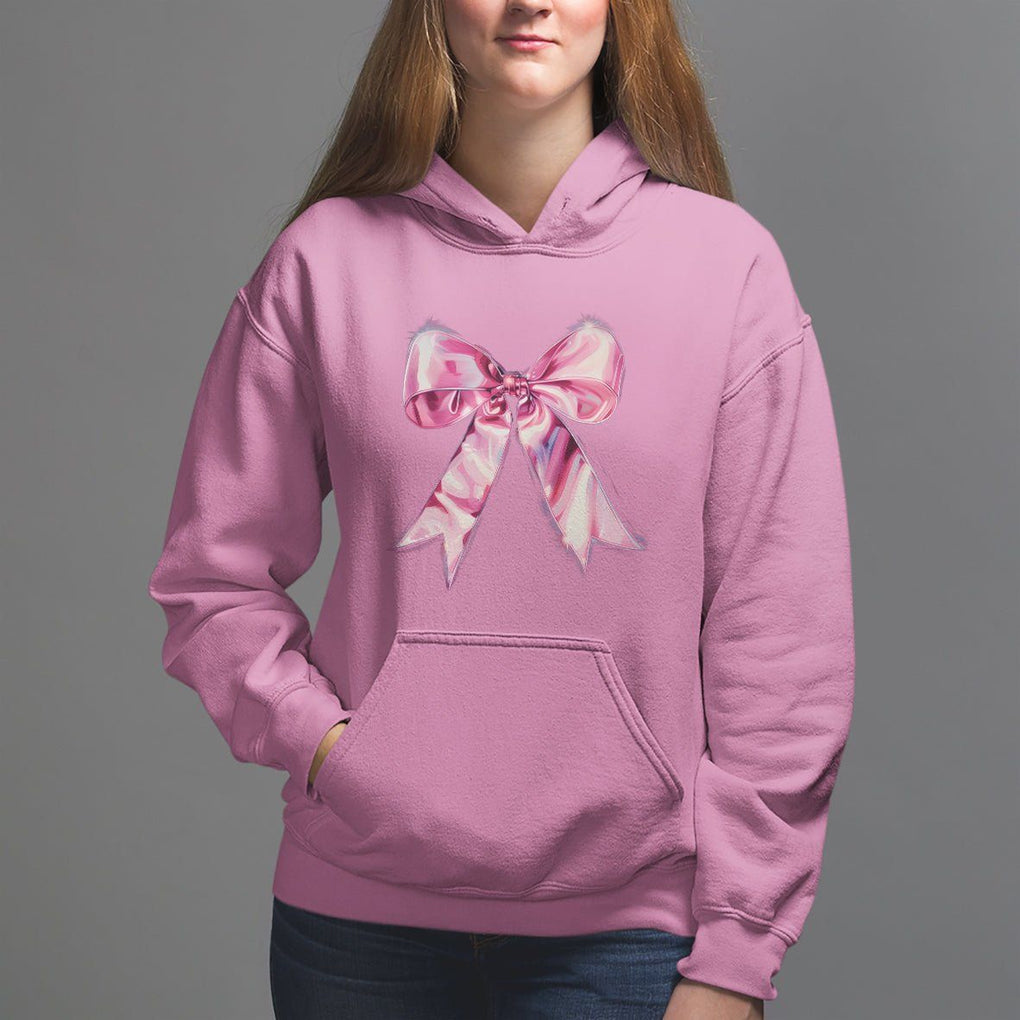 Coquette Hoodie Pink Ribbon Aesthetic Trendy Girly Girl TS09 Azalea Printyourwear